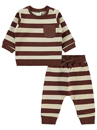 Civil Baby Erkek Bebek Takım 6-18 Ay Çikolata Kahve
