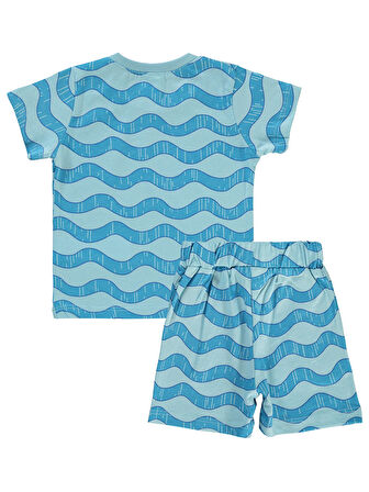 Civil Baby Erkek Bebek Şortlu Takım 6-18 Ay Mavi