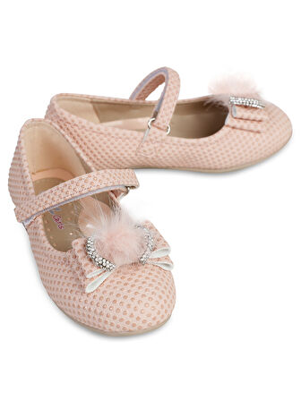 Civil Kız Çocuk Babet Ayakkabı 26-30 Numara Pudra