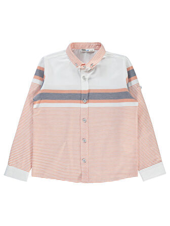  Civil Boys Erkek Çocuk Gömlek 6-9 Yaş Mercan