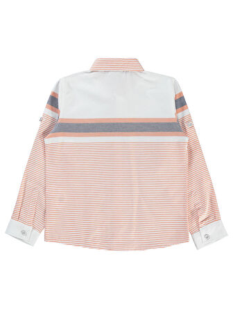  Civil Boys Erkek Çocuk Gömlek 6-9 Yaş Mercan