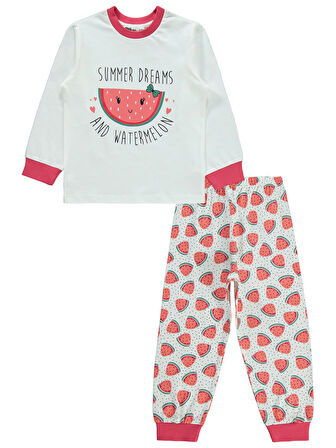 Civil Girls Kız Çocuk 2-5 Yaş Pijama Takımı Ekru