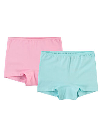 Civil Girls Kız Çocuk 2'li Boxer Set 2-10 Yaş Pembe-Mint