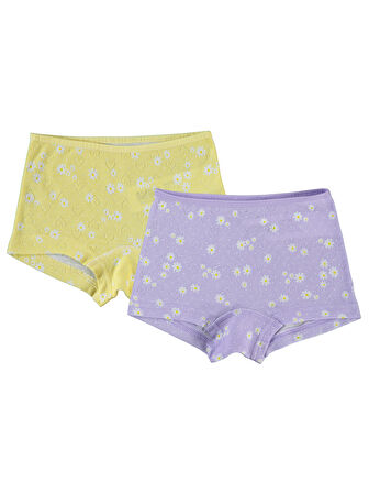 Civil Girls Kız Çocuk 2'li Boxer Set 2-10 Yaş Lila