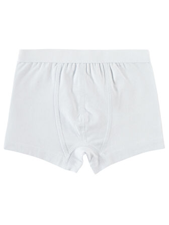 Civil Boys Erkek Çocuk 2'li Boxer Set 2-10 Yaş Gri-Beyaz