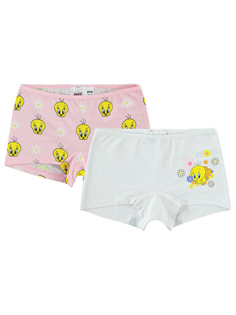 Tweety Kız Çocuk 2'li Boxer Set 2-10 Yaş Pembe