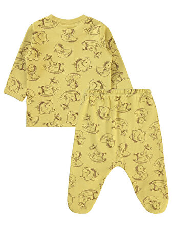 Civil Baby Erkek Bebek Pijama Takımı 1-6 Ay Soft Sarı