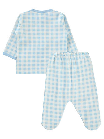 Civil Baby Erkek Bebek Pijama Takımı 1-6 Ay Bebe Mavi