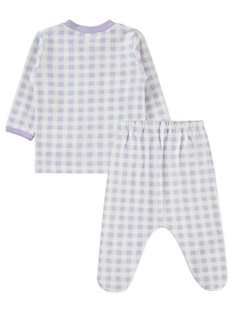 Civil Baby Kız Bebek Pijama Takımı 1-6 Ay Lila