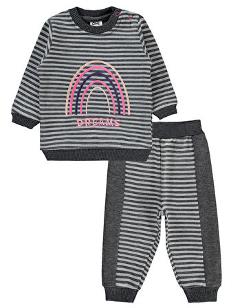 Civil Baby Kız Bebek Takım 6-18 Ay Antrasit 