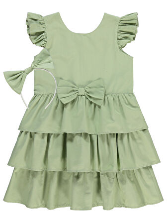 Civil Girls Kız Çocuk Elbise 6-9 Yaş Çağla Yeşili