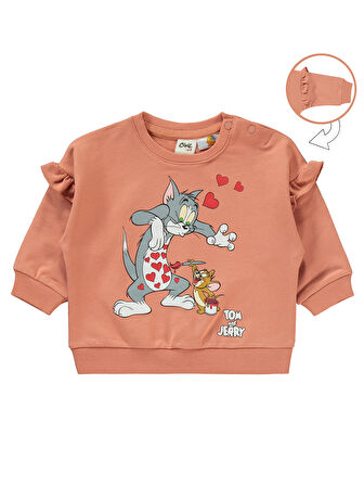  Tom ve Jerry Kız Bebek 6-18 Ay Takım Şeftali