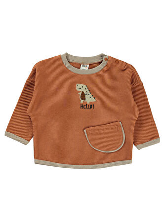 Civil Baby Erkek Bebek Sweatshirt 6-18 Ay Bakır