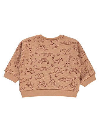 Civil Baby Erkek Bebek Sweatshirt 6-18 Ay Sütlükahve