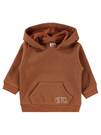 Civil Baby Erkek Bebek Kapüşonlu Sweatshirt 6-18 Ay Bakır