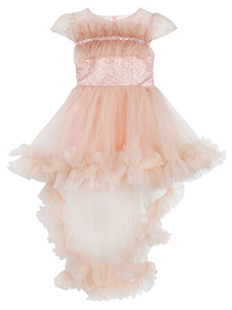 Civil Girls Kız Çocuk Abiye 6-14 Yaş Pudra