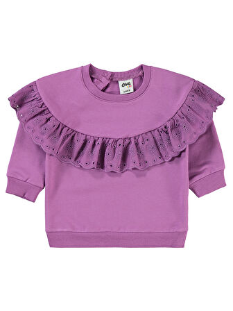 Civil Baby Kız Bebek Sweatshirt 6-18 Ay Leylak