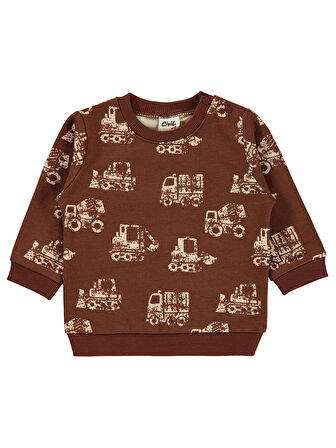 Civil Baby Erkek Bebek Sweatshirt 6-18 Ay Kahve