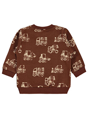Civil Baby Erkek Bebek Sweatshirt 6-18 Ay Kahve