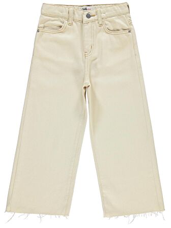 Civil Girls Kız Çocuk Pantolon 6-9 Yaş Ekru 