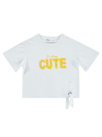 Civil Girls Kız Çocuk Tişört 10-13 Yaş Beyaz