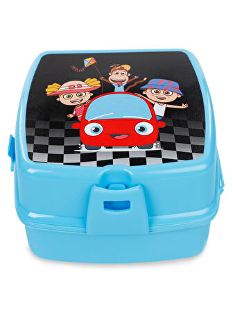 Kukuli Smart Lunchbox Desenli Beslenme Kabı Mavi