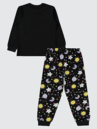 Civil Girls Kız Çocuk Pijama Takımı 6-9 Yaş Siyah