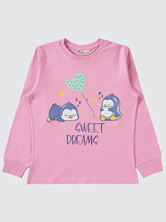 Civil Girls Kız Çocuk Pijama Takımı 6-9 Yaş Fondan Pembe