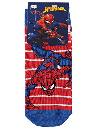 Spiderman Erkek Çocuk Çorap 3-11 Yaş Çorap Saks Mavisi