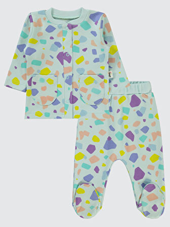 Civil Baby Kız Bebek Pijama Takımı 1-6 Ay Mint