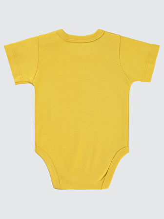 Civil Baby Zürafa Baskılı Prematüre Çıtçıtlı Badi Sarı