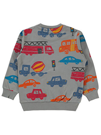 Civil Boys Erkek Çocuk Sweatshirt 2-5 Yaş Gri Rengi