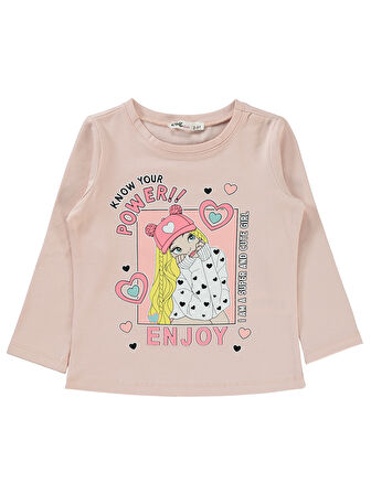 Civil Girls Kız Çocuk Sweatshirt 2-5 Yaş Açık Pudra 