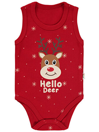 Civil Baby Bebek Çıtçıtlı Badi 1-18 Ay Kırmızı
