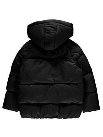 Civil Girls Kız Çocuk Kapüşonlu Mont 10-13 Yaş Siyah