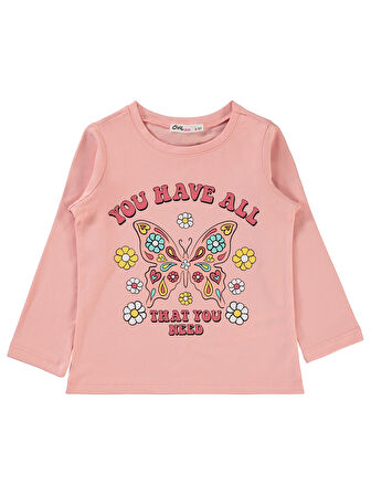 Civil Girls Kız Çocuk Sweatshirt 2-5 Yaş Pudra