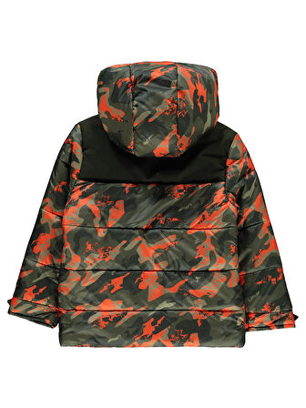 Civil Boys Erkek Çocuk Kapüşonlu Mont 6-9 Yaş Turuncu