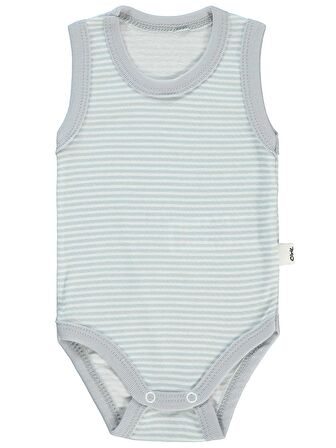 Civil Baby Bebek Çıtçıtlı Badi 1-36 Ay Gri