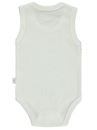 Civil Baby Erkek Bebek Çıtçıtlı Badi 1-18 Ay Ekru