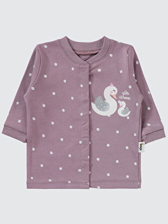 Civil Baby Kız Bebek Patikli Pijama Takımı 1-6 Ay Leylak Lila