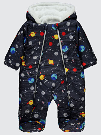 Civil Baby Erkek Bebek Patikli Astronot Tulum 6-18 Ay Lacivert