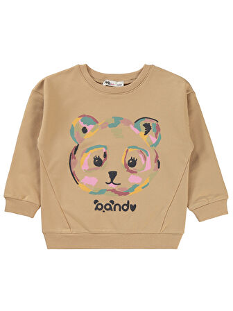 Civil Girls Kız Çocuk Sweatshirt 2-5 Yaş Yulaf Sütü