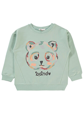 Civil Girls Kız Çocuk Sweatshirt 2-5 Yaş Taze Nane