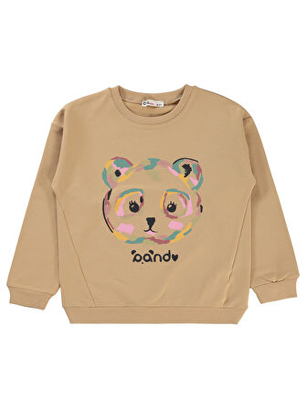 Civil Girls Kız Çocuk Sweatshirt 6-9 Yaş Yulaf Sütü