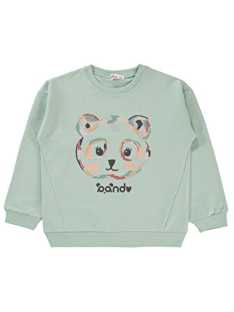 Civil Girls Kız Çocuk Sweatshirt 6-9 Yaş Taze Nane