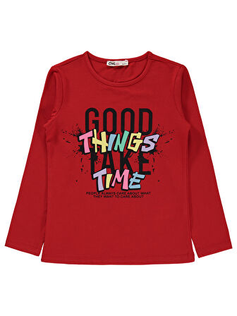 Civil Girls Kız Çocuk Sweatshirt 6-9 Yaş Kırmızı