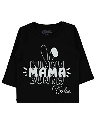 Civil Baby Kız Bebek Sweashırt 6-18 Ay Siyah