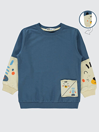 Civil Boys Erkek Çocuk Sweatshirt 2-5 Yaş İndigo