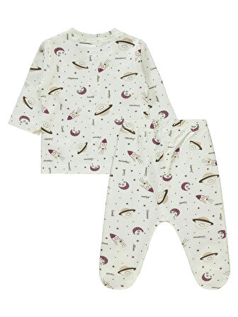 Civil Baby Erkek Bebek Pijama Takımı 1-6 Ay Kahve