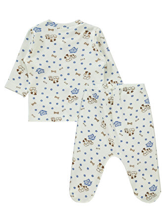 Civil Baby Erkek Bebek Pijama Takımı 1-6 Ay Mavi